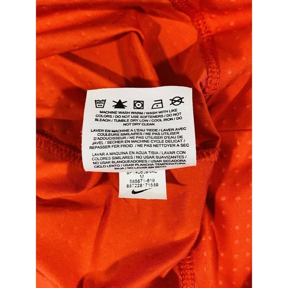 Nike Golf Tour Performance Dri-Fit Golf Shirt Womens Sz MedIum Red Orange Collar - Picture 12 of 12